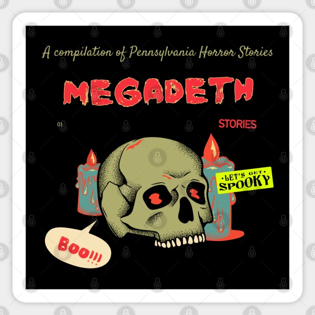 megadeth ll horror story Sticker by psychedelic skull